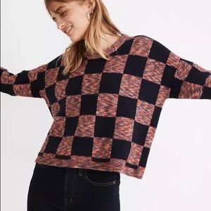 Madewell Checkered Pullover Sweater